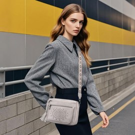 APHISON Crossbody Purse for Women，Small Crossbody Bags Trendy Vegan Leather Shoulder bag with Adjustable Strap and Tassel