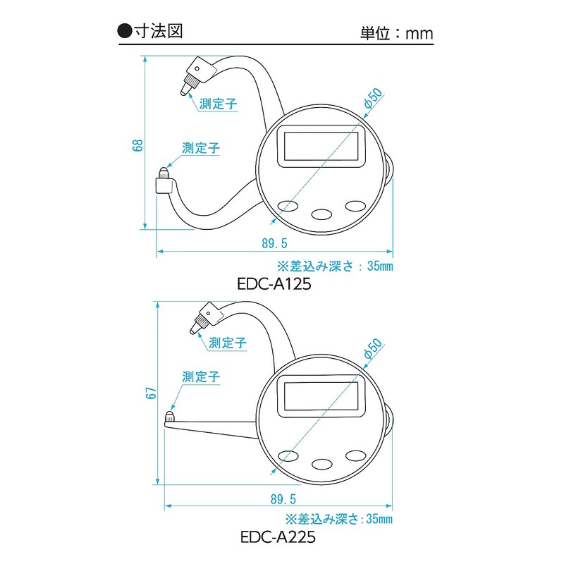 新潟精機 SK デジタルキャリパーゲージ 0-25mm EDC-A225
