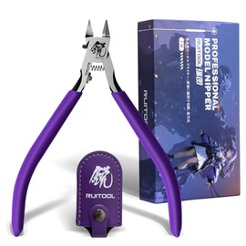 RUITOOL Model Nippers,Gundam Model Tools for Beginners to Repair and Fix Plastic Models, Ultra-thin Single-edged Non-slip Grip,4.7 Inch Sharp Cutters for Gunpla Model Building