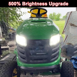 FAXCARS 1156 Front LED Bulbs for John Deere 316 318 322 332 420 430 655 755 855 955 Garden Tractor Head Lights, 6000K White 500% Brighter 12V Replacement OEM AD2062R