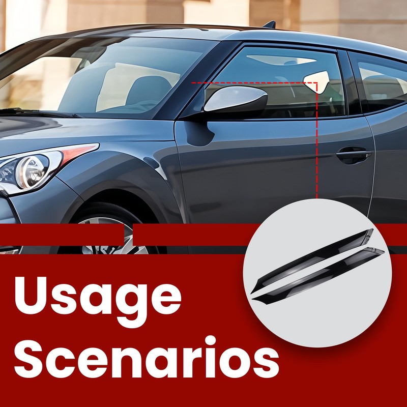 Windshield Pillar Trim Molding Left Right Side Compatible with Hyundai