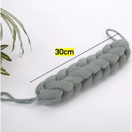 HOUSEHOLD HIVE Exfoliating Braided Bath Sponge - Mesh Body Scrubber for Deep Cleansing, Gentle Exfoliation, and Full Body Care, Long Loofah for Back Scrub and Skin Health (Minty Breeze*3)
