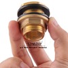 2 PCS Bulkhead Fitting,Solid Brass,1/2" NPT Female 3/4" GHT(Garden Hose