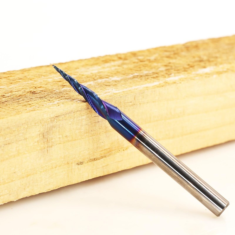 CNC Tapered Ball Nose Router Bit 1/4 Inch Shank, NACO
