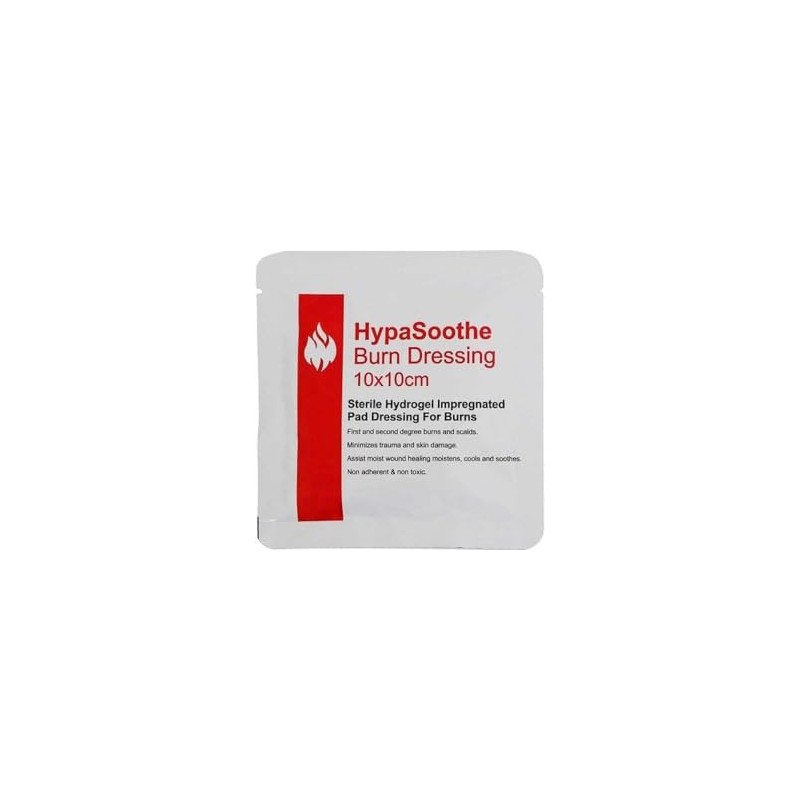 HypaSoothe Burn Dressing 10 x 10cm Sterile Hydrogel Impregnated Pad