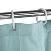 Simple&Opulence Solid Fabric Shower Curtain Liner with Hooks for Bathroom,