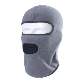 Unbranded Balaclava Full Face Mask Winter Windproof Fleece Thermal Ski Mask for Women Men - Gray