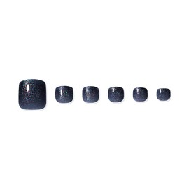 DASHING DIVA Magic Press Midnight Lustre 24 Tips Pedi 24 Tip Pedicure Nail Tip
