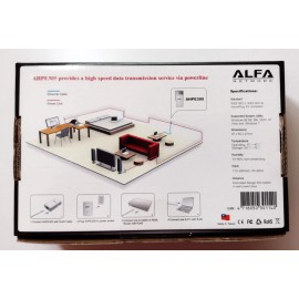 PowerLine ALFA NETWORK AHPE 305 Powerline AV Starter Kit 200 Mbps (NEW)