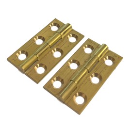 Dzina Butt Hinge 38mm x 22mm (1.1/2 x 7/8 Inch) Solid Brass, Pack Qty 1 Pair
