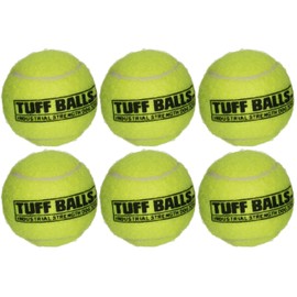 PetSport USA 4" Giant Tuff Balls for Large Dogs [Pet Safe Non-Toxic Industrial Strength Tennis Balls for Exercise, Play Time & Dog Training](6 Pack)