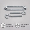 (Pack of 4) Turnbuckle Wire Tensioner M5 Adjustable Turnbuckles Hook