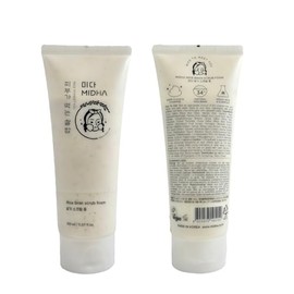 Midha Espuma Exfoliante Salvado Arroz 150 Limpiador Facial Suave Cáscara Finamente Molida Agua