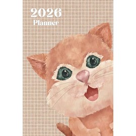 Cute Cat 2026 Planner Weekly and Monthly: Minimalist Calendar Organizers, goal, to do list