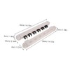 KOMBIUDA 6 Slot Wall Mounted Pool Rack Solid Wood Billiard