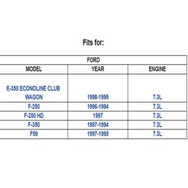 7.3l Powerstroke Fuel Lift Filter Lift Pump Hose Lines Washers Kit Compatible with Ford F250 F350 1994-1997 Super Duty E-350 F450 V8 F59 V8 7.3L Diesel Powerstroke(Added Hose Clamp)