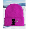 tshirtladen Mütze - Kaffee Katze - Beanie One Size -