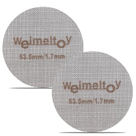 53.5mm Espresso Puck Screen Reusable Espresso Filter Screen 316 Stainless Steel Portafilter Screen for Breville 2 Pack