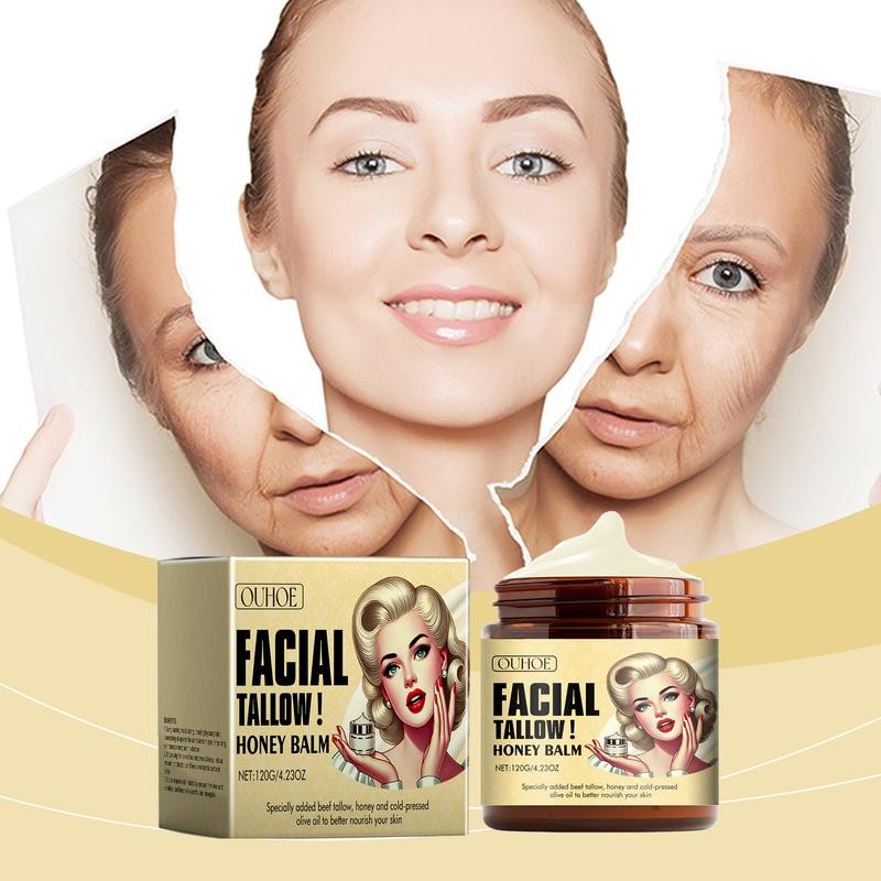 OUHOE Tallow Honey Moisturizer Face Balm - Specification: 120G *