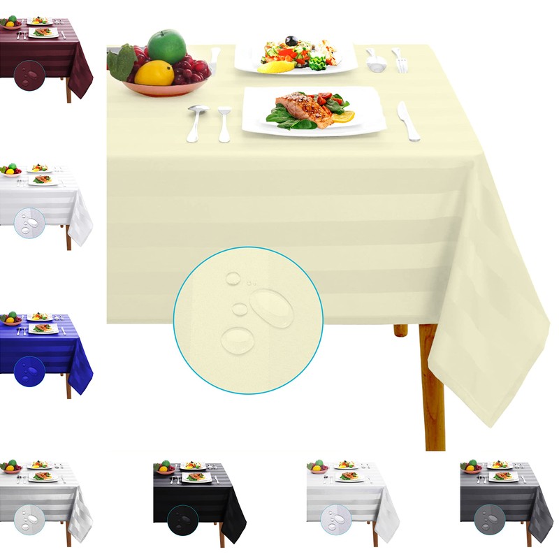 Table Cloth Tablecloths Square and Rectangular Premium Fabric Tablecloth, Waterproof