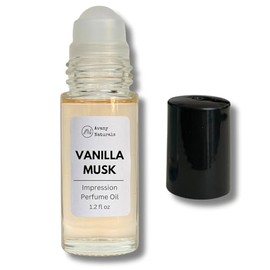 Avany Naturals Vanilla Musk Large Roll-On Perfume Oil - Alcohol-Free Unisex Fragrance - 30 ml (1oz)