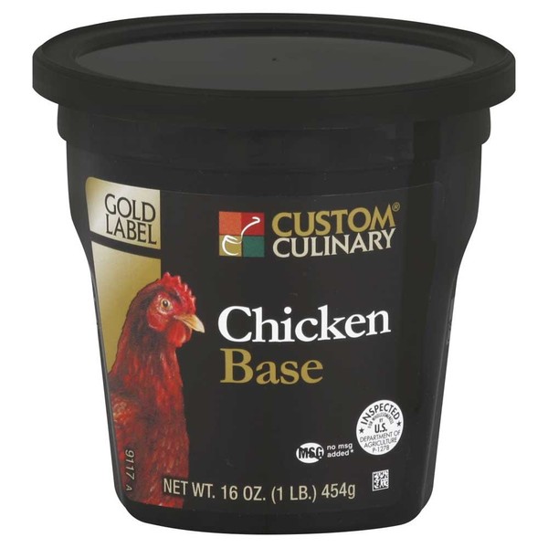 Custom Culinary Gold Label Chicken Base, 1 Pound -- 6