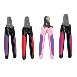 MPP Pro Dog Nail Clippers Grooming Soft Grip Handle Choose Fun Color (Purple)