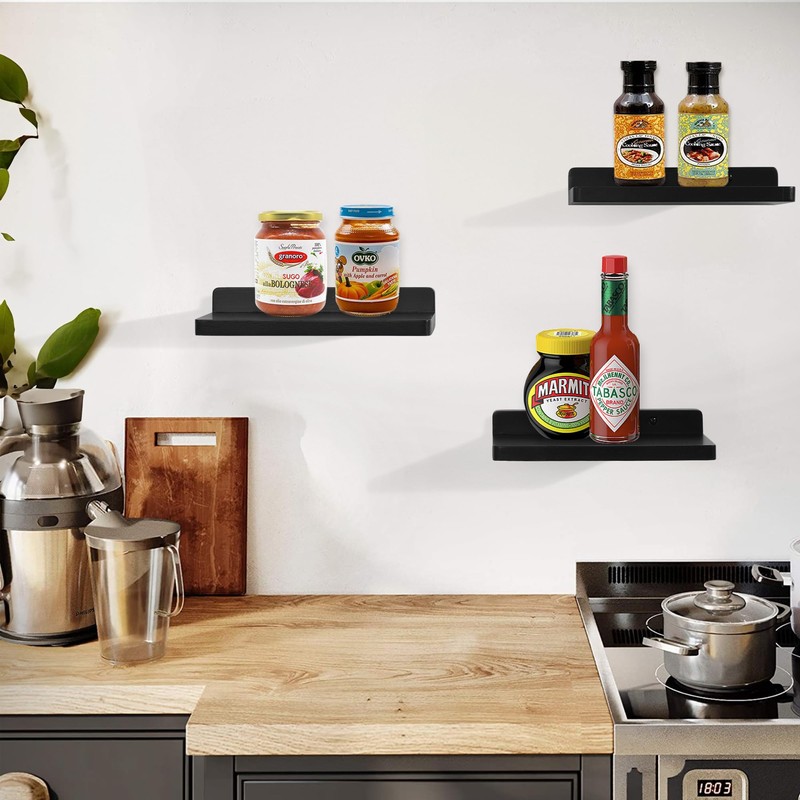 NIUBEST Small Floating Shelf,5 x 8.5 Inch,Set of 3 Small
