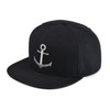 Bexxwell Snapback Cap Black with Anchor (Optimal Fit, Cap, Black,