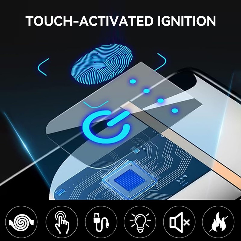 Illumicharge Touch Electric Lighter - USB Rechargeable, Windproof Coil Lighter