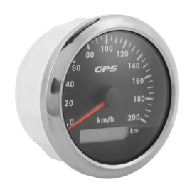 Pyhodi GPS Speedometer Gauge, 3.3in Waterproofing Digital MPH Speedometer for Marine, Car, Truck, Boat, 0‑200KM 1H Speed Gauge with Backlight (Black)