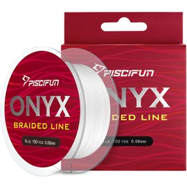 Piscifun Onyx Braided Fishing Line Advanced Superline Braid Lines 150Yd 12lb White