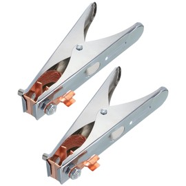 sourcing map 500A Welding Ground Clamp, A-shape Welder Machine Grounding Clamp Earth Ground Cable Wire Clip Iron Chrome Plated for Welding Machine Pack of 2