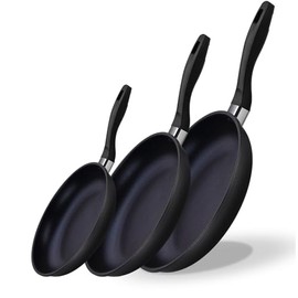Gourmet Edge Diamond Non-Stick Fry Pan 3pc Set - 8", 10" & 12" Fry pans
