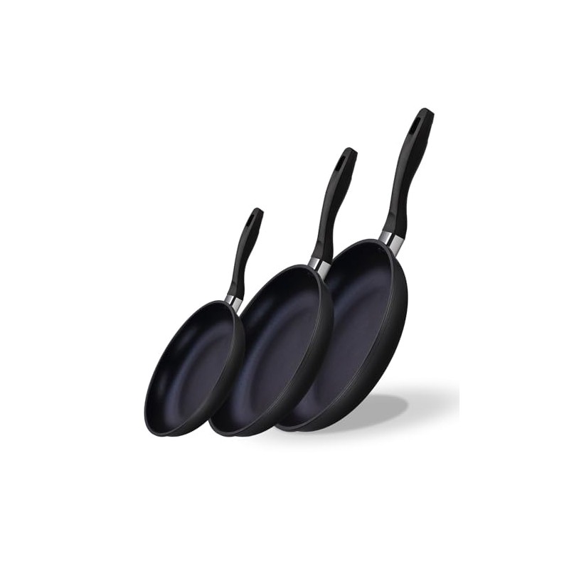 Gourmet Edge Diamond Non-Stick Fry Pan 3pc Set - 8",