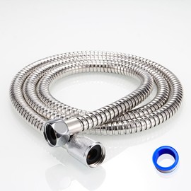 PLUMBINGMASTER Shower Hose 60 Inches Stainless Steel Handheld Shower Head Hose Replacement with Brass Nut Long Fexible Shower Hose Extension