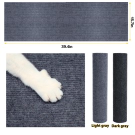 Cat Scratching Mat 39.3"x15.7" Trimmable Self-Adhesive Carpet DIY Climbing Cat Scratcher for Replacement Pads Covering Posts Furniture Protection