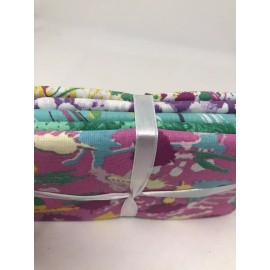 Paint Splatter Fabric Fat Quarter Bundle Pastel Green Purple Quilt Cotton 5 Pcs