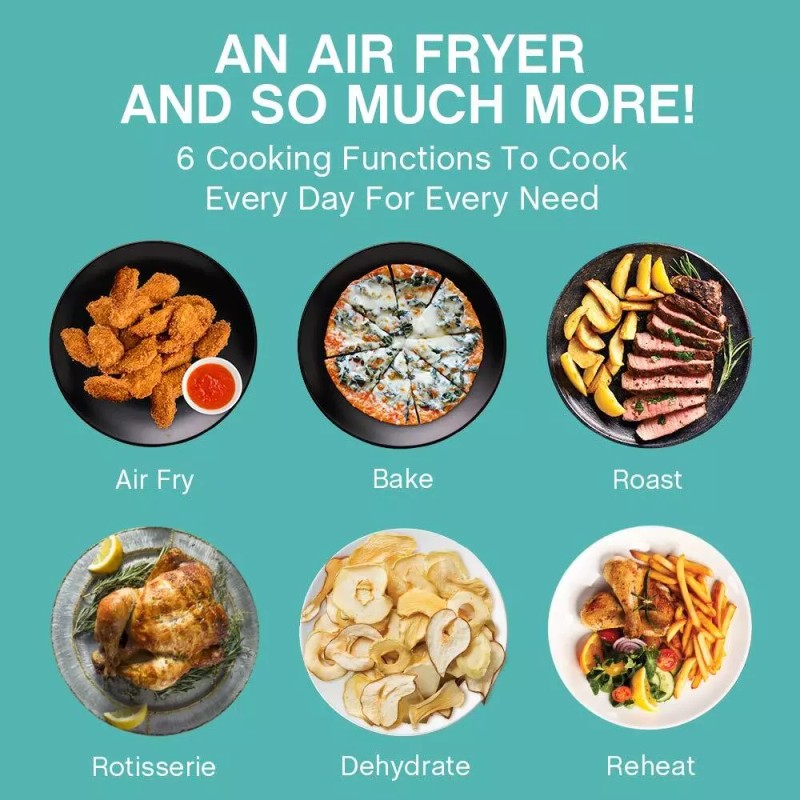 West Bend AFWB12BK13 XL Air Fryer Oven 10 Quick Menu