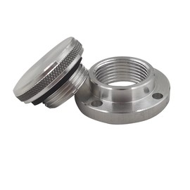 HCHCSPEED Aluminum Bolt on Fill Valve Bung with Oil Cap For Chevy Ford Mopar SBC BBC Bolt Natural