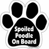 Imagine This Paw Car Magnet, Spoiled Poodle on Board, 5-1/2-Inch