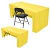 Nasitos 2 Pack 6' Fitted Tablecloth Yellow Trade Show Table