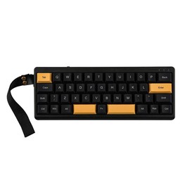 Epomaker TH40 44 Keys VIA Programmable Gasket Hot-Swappable Mechanical Keyboard with Tri-Mode Connectivity and Full N-Key Rollover - Color: Black Gold, Switch: Epomaker Flamingo Switch, Model: QMK/VIA
