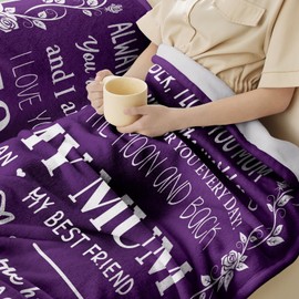 COZYCRIB Gifts for Mum Blanket Mum Mothers Day Christmas Birthday Gifts New Mum Gifts Gifts for Mum from Daughter Husband Son Mother Gifts for Sofa Bedding Living Room 60"x50"
