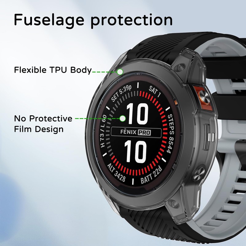MYSNBKN Protector Case Compatible with Garmin Fenix 7 Pro/Fenix 7/Epix