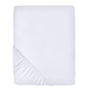 White Double fitted sheet Non-iron, Soft, Plain 200TC polycotton bottom