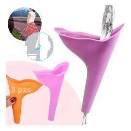 Universo en Linea Trio Orinal Urinal Femenino Portátil Silicona Reutilizable F