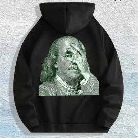 Ben Franklin Money Meme Graphic Hoodie 100% Cotton US Warehouse 7 ColorsColor: Brown, Size: Xl