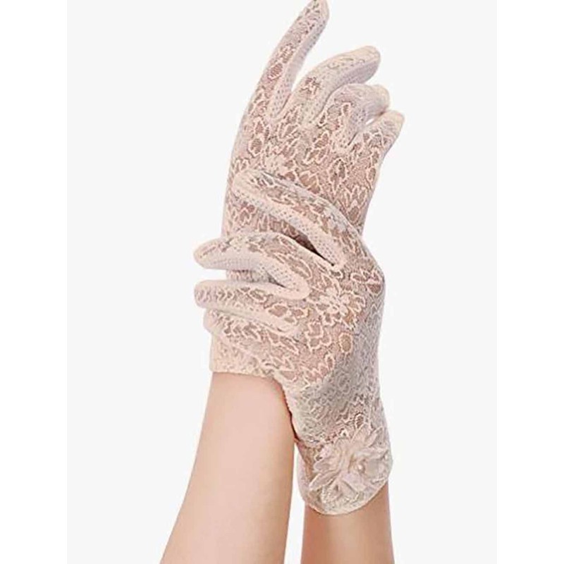 CUSMA Women's Tanning Gloves, Lace, Smartphone Compatible, UV Protection, Cooling