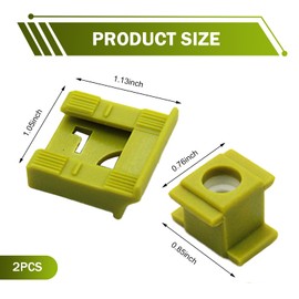 leechio 2 PCS 14908 Transmission Shift Cable Bushing Clip Kit, Gearbox Shifter Linkage Fix Bushing Clamps, Cable Column Shift Linkage Clip Replacement, Compatible with Ford (Yellow)